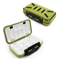 YUKI Fishing Lure Boxes, Bait Storage Case Fishing Tackle Storage Trays Accessory Boxes Thicker Plastic Hooks Organizer Containers for Vest Casting Fly Fishing - Waterproof Seal (Green, Medium)