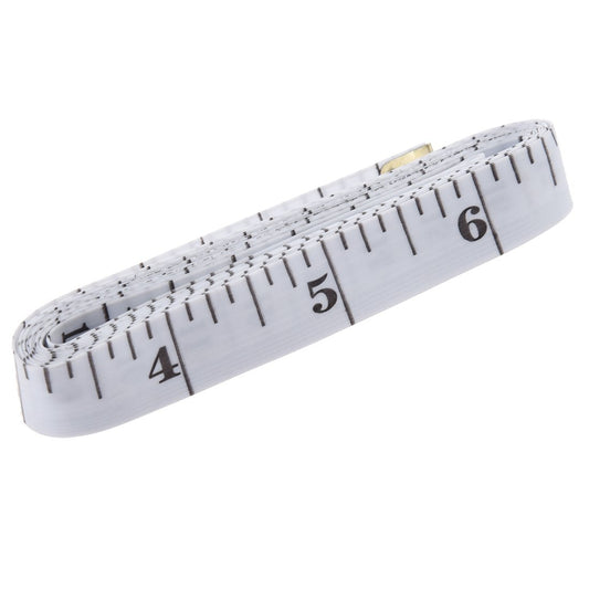 Soft Tape Measure Double Scale Body Sewing Flexible Ruler for Weight Loss Medical Body Measurement Sewing Tailor Craft Vinyl Ruler, Has Centimetre Scale on Reverse Side 60-inch（White）