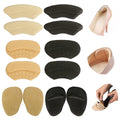 Heel Grips Liner Cushions Inserts for Loose Shoes Heel Pads and Metatarsal Pads for Shoes Too Big Women Men Prevent Heel Pain Blisters (Beige+Black)