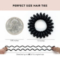 Kitsch Spiral Hair Ties for Women - Creaseless and Dent-free Coil Hair Ties | No Damage, Phone Cord Coils | Made of Flexible and Durable Plastic | Ideal for Daily Use - 8pcs (Brunette)