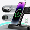 Wireless Charger iPhone Charging Station: 3 in 1 Charger Stand Multiple Devices for Apple - iPhone 16 15 14 Pro Max 13 12 11 - Watch 10 9 8 7 6 5 4 3 2 SE and Ultra Series - Airpods 4 3 2 Pro