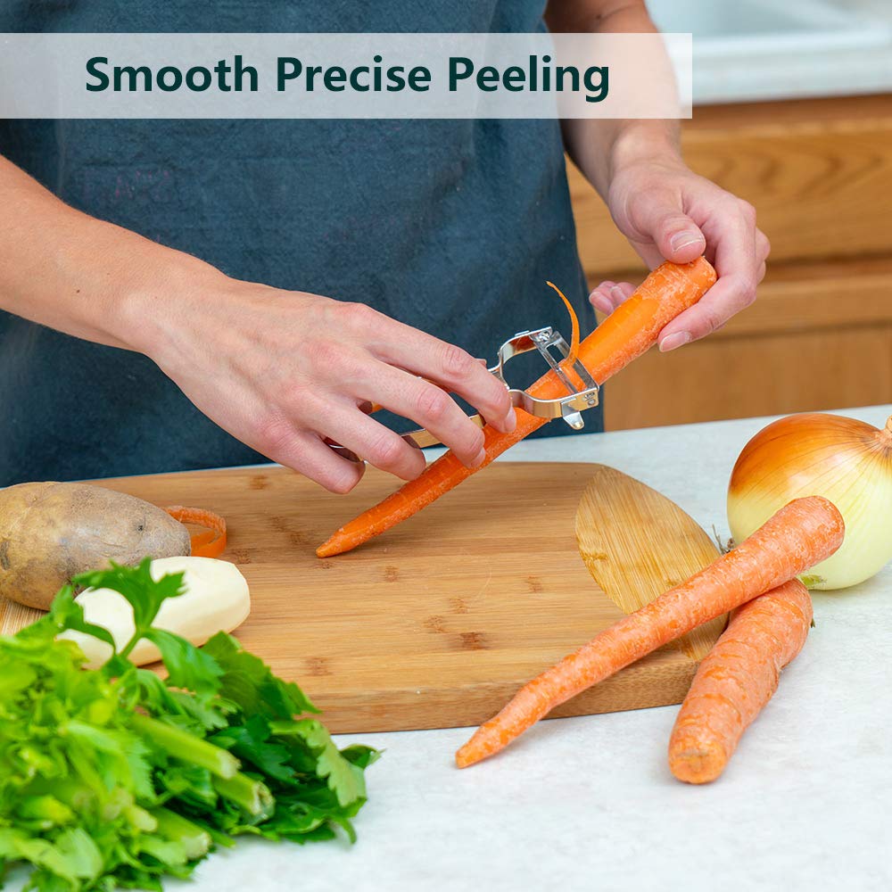 Vegetable Peeler Stainless Steel for Kitchen - Y Peeler Safe to Use, Veggie Potato Fruit Carrot Cucumber Peeler, Easy to Peel and Clean