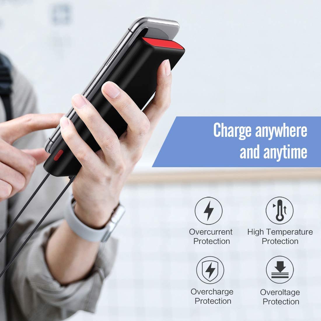 Portable Charger Power Bank 25800mAh,Ultra-High Capacity PD3.0 Fast Phone Charging with Intelligent Controlling IC,3 USB Port External Cell Phone Battery Pack Compatible with iPhone,Android etc