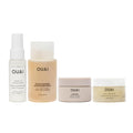 OUAI Travel Kit - Includes Travel Size Leave In Conditioner, Detox Shampoo, Thick Hair Mask, Scalp & Body Scrub - Travel Size Stocking Stuffers for Women (4 Count)