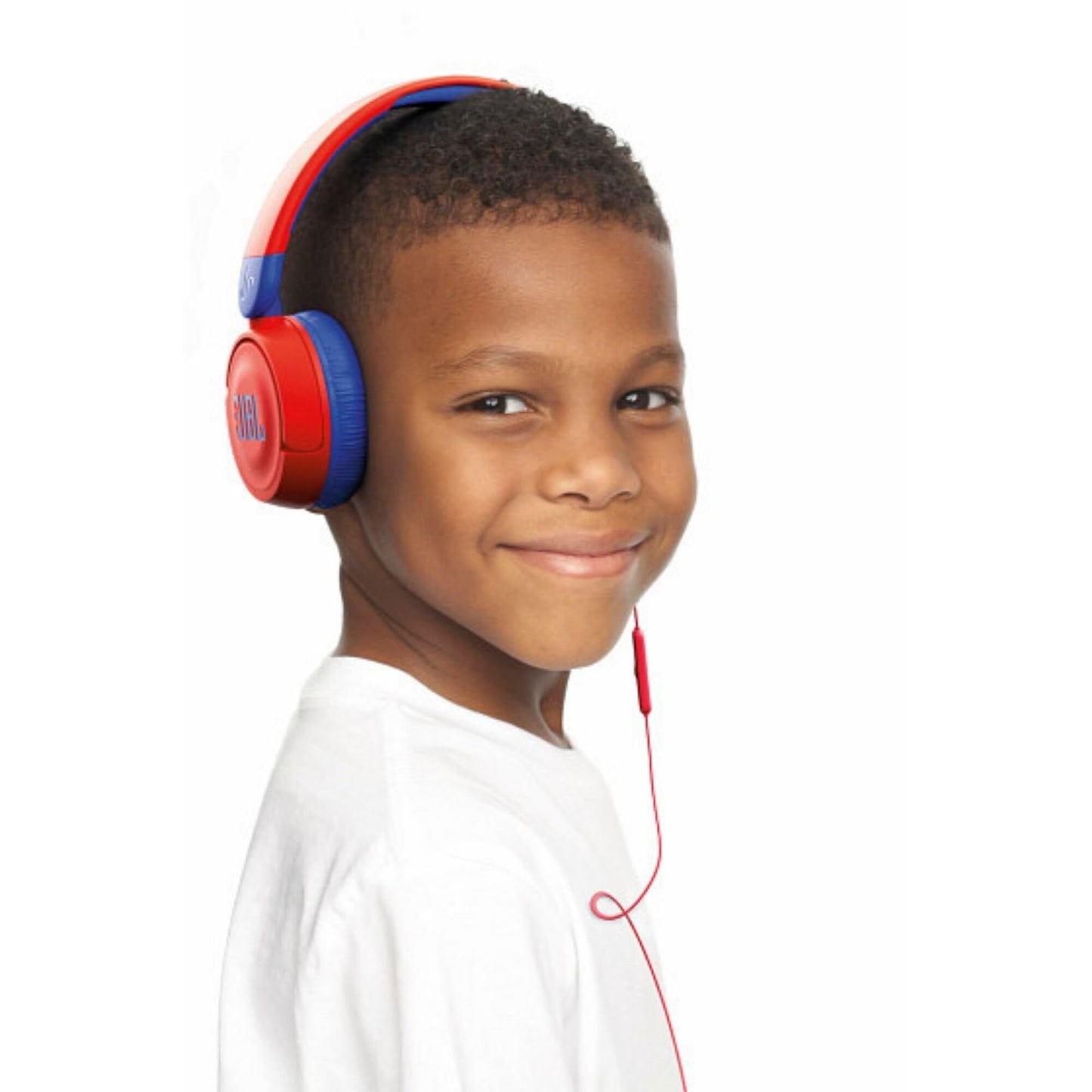 JBL JR 310 - Kids On-Ear Headphones (Red/Blue), Small