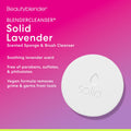 Beautyblender® | Blendercleanser® Solid Lavender Makeup Sponge & Brush Cleanser + Silicone Scrub Mat, Cleansing Tool & Scented Makeup Sponge Cleaner, Vegan, Cruelty Free, Made in the USA, 1 oz