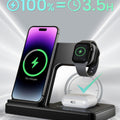 Wireless Charger iPhone Charging Station: 3 in 1 Charger Stand Multiple Devices for Apple - iPhone 16 15 14 Pro Max 13 12 11 - Watch 10 9 8 7 6 5 4 3 2 SE and Ultra Series - Airpods 4 3 2 Pro