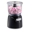 Hamilton Beach Electric Vegetable Chopper & Mini Food Processor, 3-Cup, 350 Watts, for Dicing, Mincing, and Puree, Black (72850)