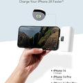 Yihoy Mini Portable Charger for iPhone with Built in Cable, 4,800mAh Small Power Bank Fast Charging, Compatible with 14/14 Pro Max/13/13 Pro Max/12/12 Pro Max/11/XR/X/8/7/6 Series White