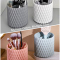 Lebenrich Pot à crayons rotatif pour bureau, 5 emplacements, organiseur de bureau unique blanc, fournitures et accessoires de bureau esthétiques pour femmes et filles, pot à crayons pour fournitures artistiques de bureau et de maison