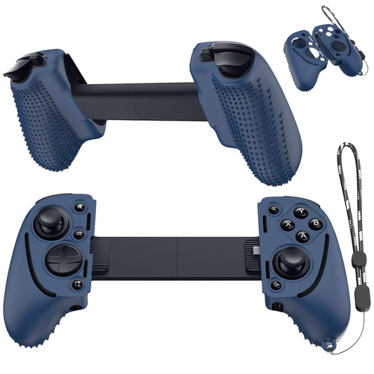 Étui en silicone pour manette de jeu Razer Kishi Ultra, housse de protection pour manette compatible avec manette de jeu Razer Kishi Ultra, housse de protection pour poignée avec cordon (bleu profond)