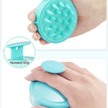 HEETA Shampoo Scalp Brush Massager Hair Growth, Scalp Scrubber with Soft Silicone Bristles for Hair Growth & Dandruff Removal, Hair Brush for Scalp Exfoliator, Green