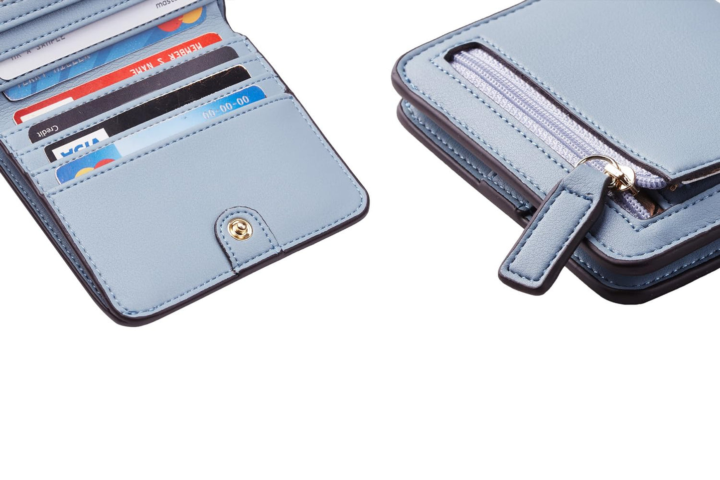 Toughergun Wallet Women Rfid Blocking Small Compact Bifold Luxury Leather Pocket Wallet Ladies Mini Purse with ID Window