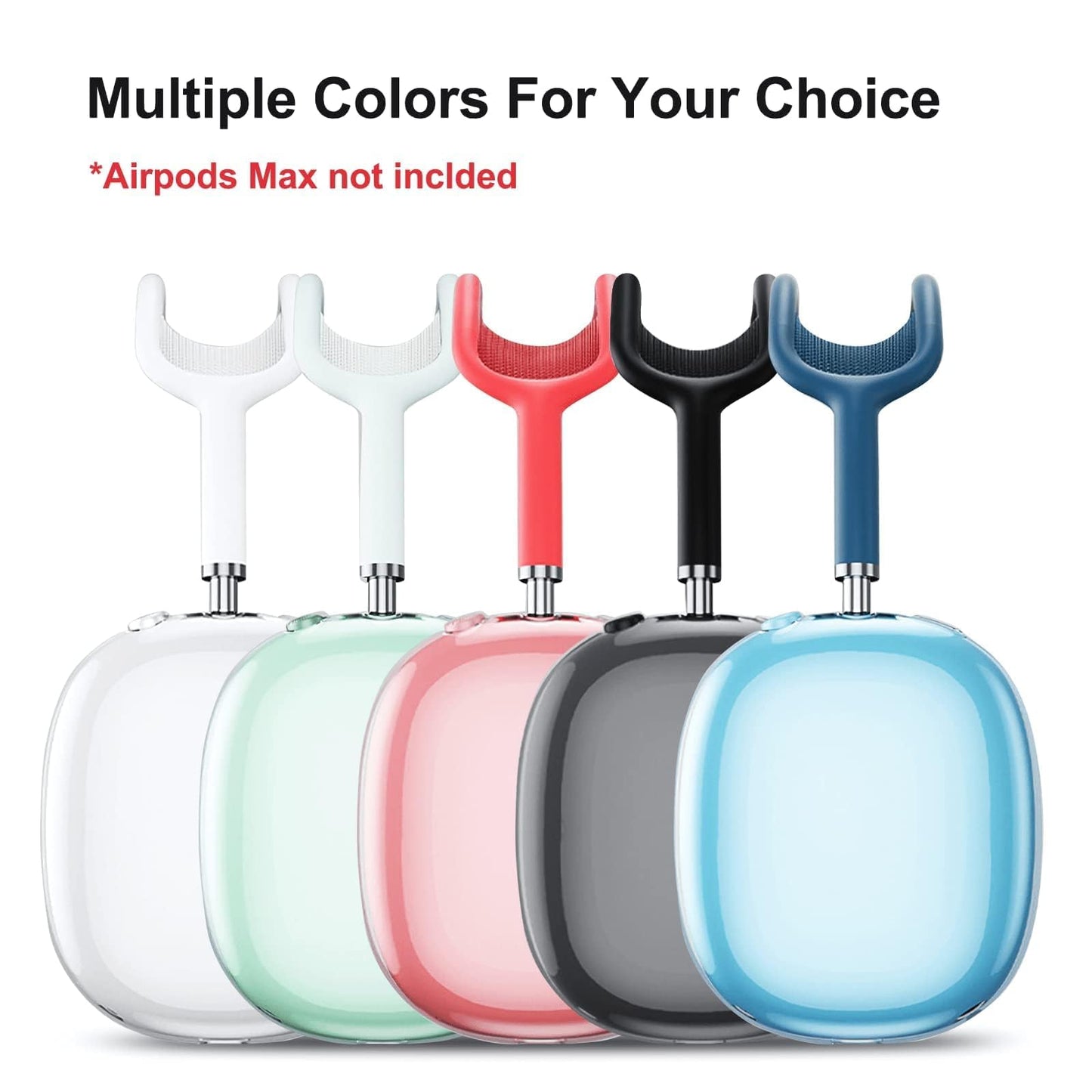 Funda protectora para auriculares AirPods Max, carcasa de TPU suave transparente antiarañazos, accesorios transparentes, funda ultra protectora para Apple AirPods Max (2024/2020), transparente