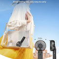 TUNISE Portable Handheld Fan, Portable Fan Rechargeable, 4000mAh, 180° Adjustable, 6 Speed Wind, Display Electricity in Real Time, USB Rechargeable Foldable Fan, Quiet Personal Fan as Power Bank