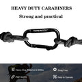 6PCS Carabiner Clip - Heavy Duty Iron Carabiners 800lbs Carabeaner D Ring Shape,Key Chain Clip Hook,Keychain Clip,Multipurpose for Camping, Hiking,Backpacking or Other Outdoor Activities, Black.