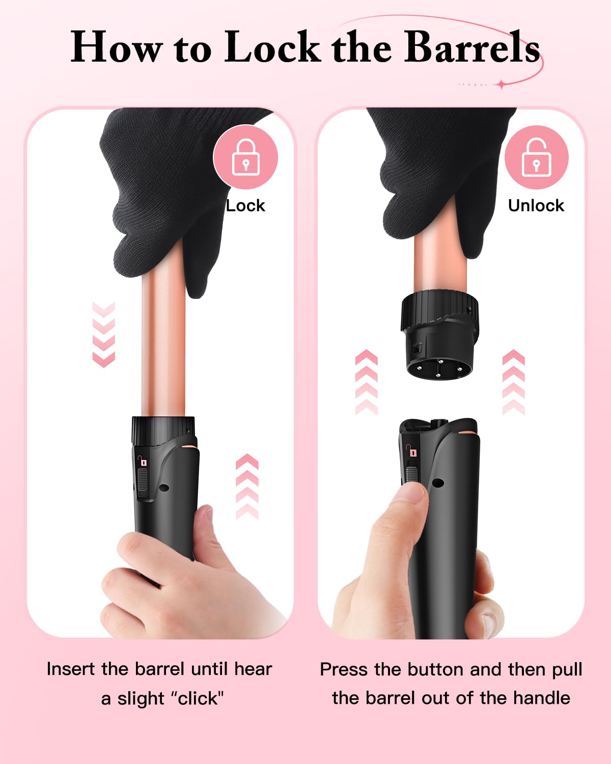 Waver Curling Iron Wand, BESTOPE PRO 5 in 1 Curling Wand Set with 3 Barrel Hair Crimper for Women, Fast Heating Hair Wand Curler in All Hair Type