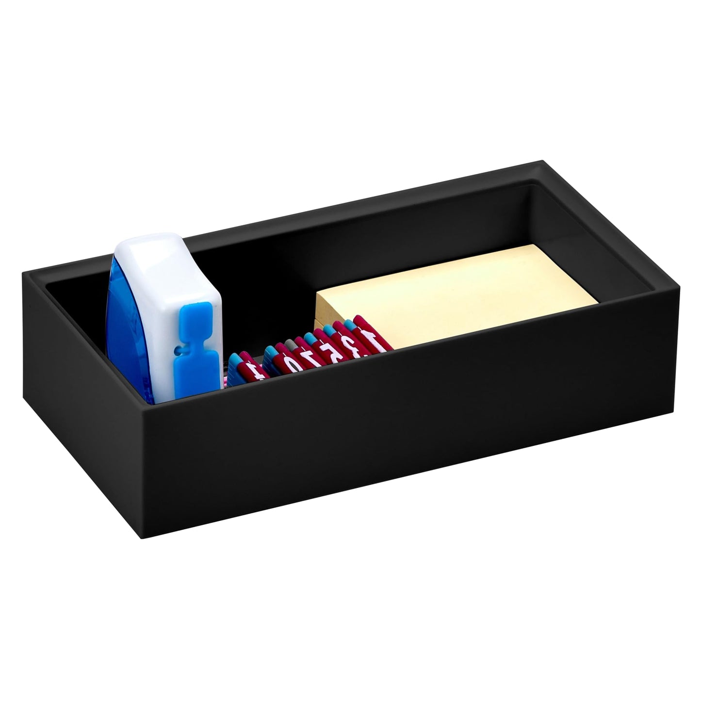 Bandeja para accesorios del organizador de escritorio Bostitch Office Konnect, ancha, apilable para almacenamiento en el escritorio, color negro