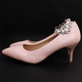 Uongeod HJYHYN Silver Shoe Clips Shoes Jewelry Decoration Crystal Shoe Buckle for Wedding party