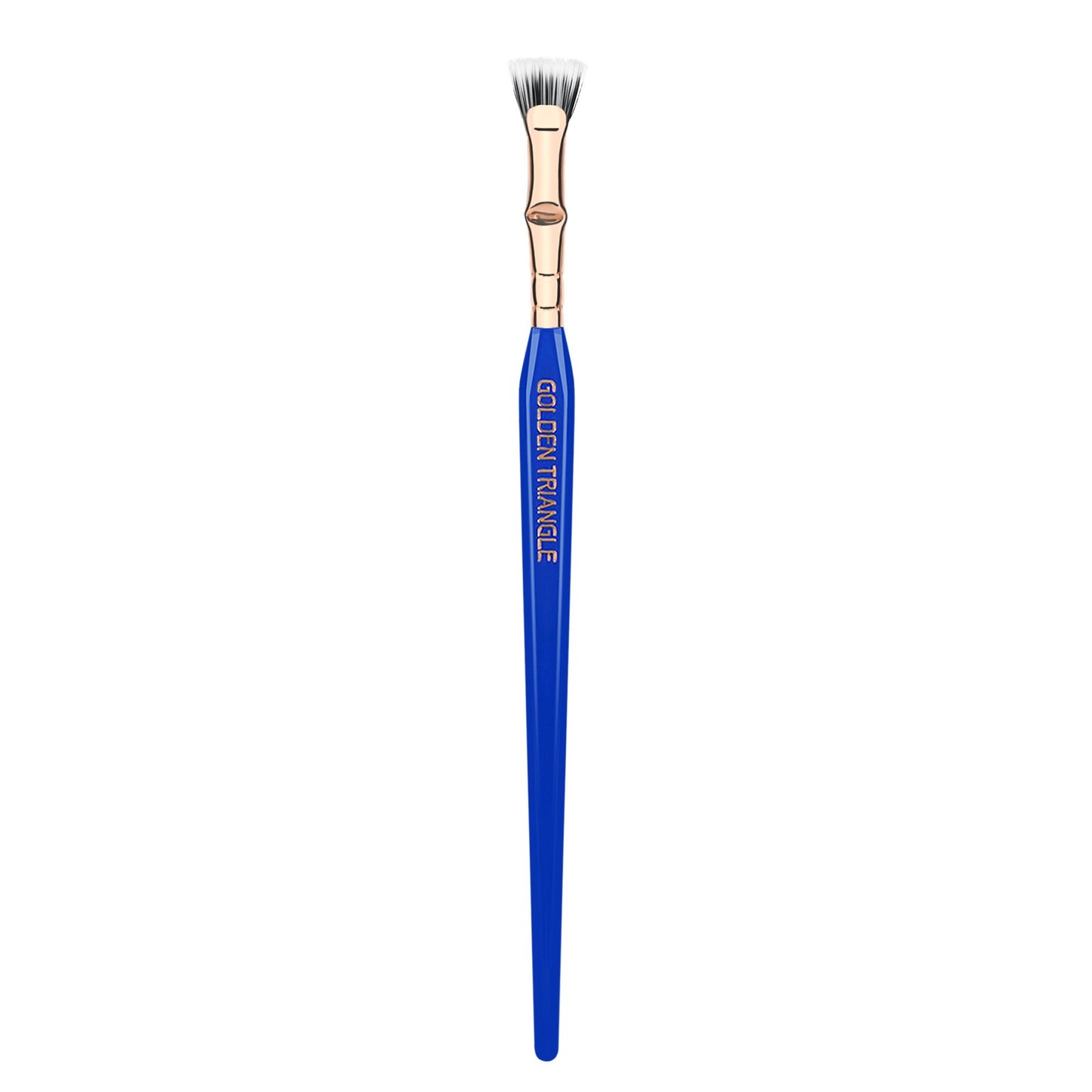 Bdellium Tools Professional Makeup Brush - Golden Triangle 730 Bent Mascara Fan - With All Vegan and Soft Synthetic Fibers, For Applying Mascara (Blue, 1pc)