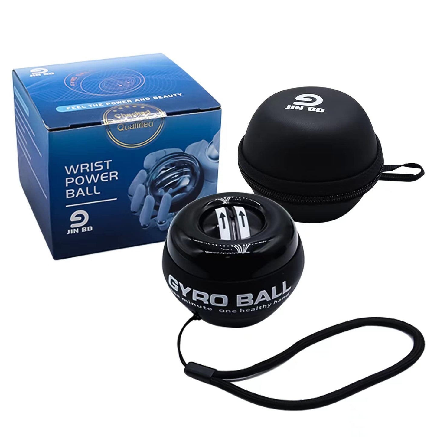 JIN BD Wrist Trainer Ball Auto-Start Wrist Strengthener Gyroscopic Forearm Exerciser Gyro Ball for Strengthen Arms, Fingers, Wrist Bones and Muscles