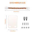 7‘’ Bird Mirror Coolrunner Mirror for Bird Cage Bird Mirror for Parakeets Cage Cockatiels Conures Cage Bird Parrot Mirror with Rope Parrot