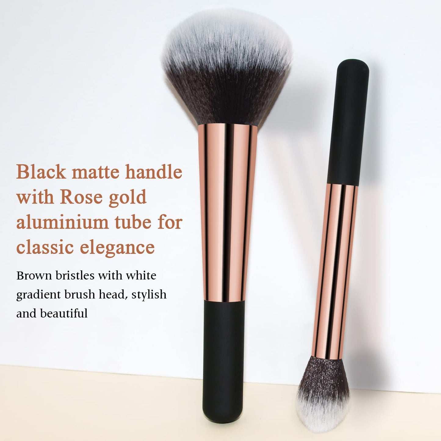 Makeup Brushes Banidy Powder Foundation Brush Flawless Powder Brush Set with Highlighter Brush Blush Brush with Wooden Handle Perfect for Blending, Buffing Liquid, Powder, Foundation, Cream, Concealer