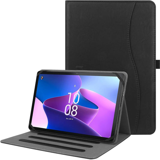 HGWALP Universal 9",9.7",10.1",10.2",10.5",10.9",11" Tablet Case,Multi-Viewing Angels Stand Folio Case Cover with Handstrap for for iPad, Samsung,Other 9-10.5 inch Tablet,Black