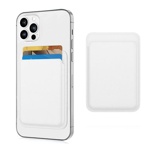 Magnetic Card Holder Phone Wallet for iPhone 16/15/14/13/12 Series with Magsafe, Wallet for iPhone 16 15 14 Pro Max Plus Series, Mag Safe 3 Wallet for iPhone 13 12 Pro Max Mini Series, White