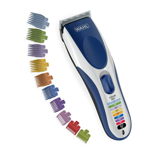 Cortadora y recortadora de cabello inalámbrica recargable Color Pro de Wahl: peines guía codificados por colores fáciles de usar, para hombres, mujeres y niños, modelo 9649P