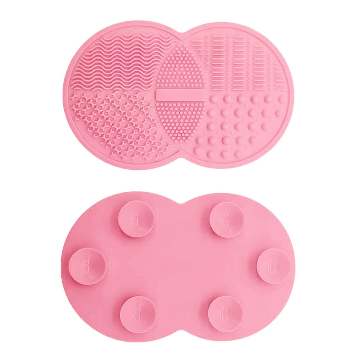 Makeup Brush Cleaning Mat, Silicone Makeup Brush Scrubber, Makeup Brush Cleaner Pad, Cosmetic Brush Cleaner, Brush Cleaning Pad, Suitable for Makeup Brush, Makeup Sponge, Powder Puff (Pink)