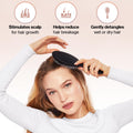 Kitsch Hair Detangler Brush - Soft Bristle Detangling Brush for Women with Curly & Straight, Dry & Wet Hair, Tangle Free, Flexible Bristles Comb, Travel-Friendly, Valentines Gift For Her - Black