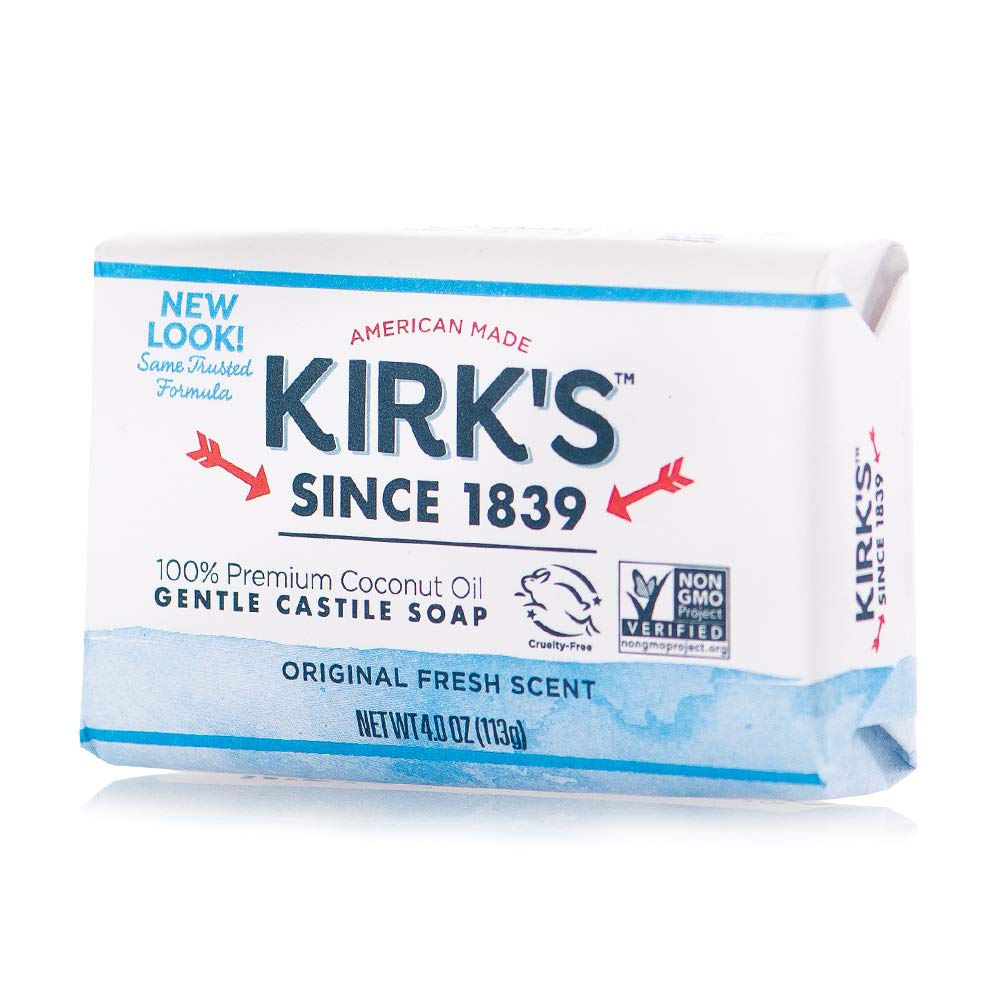 Kirk's Natural Original Castile Soap, 4 Ounce (Packaging may Vary)