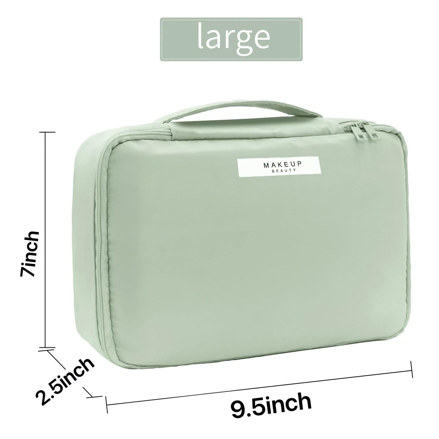 Queboom Travel Makeup Bag Cosmetic Bag Makeup Bag Toiletry bag for women and men (Green)