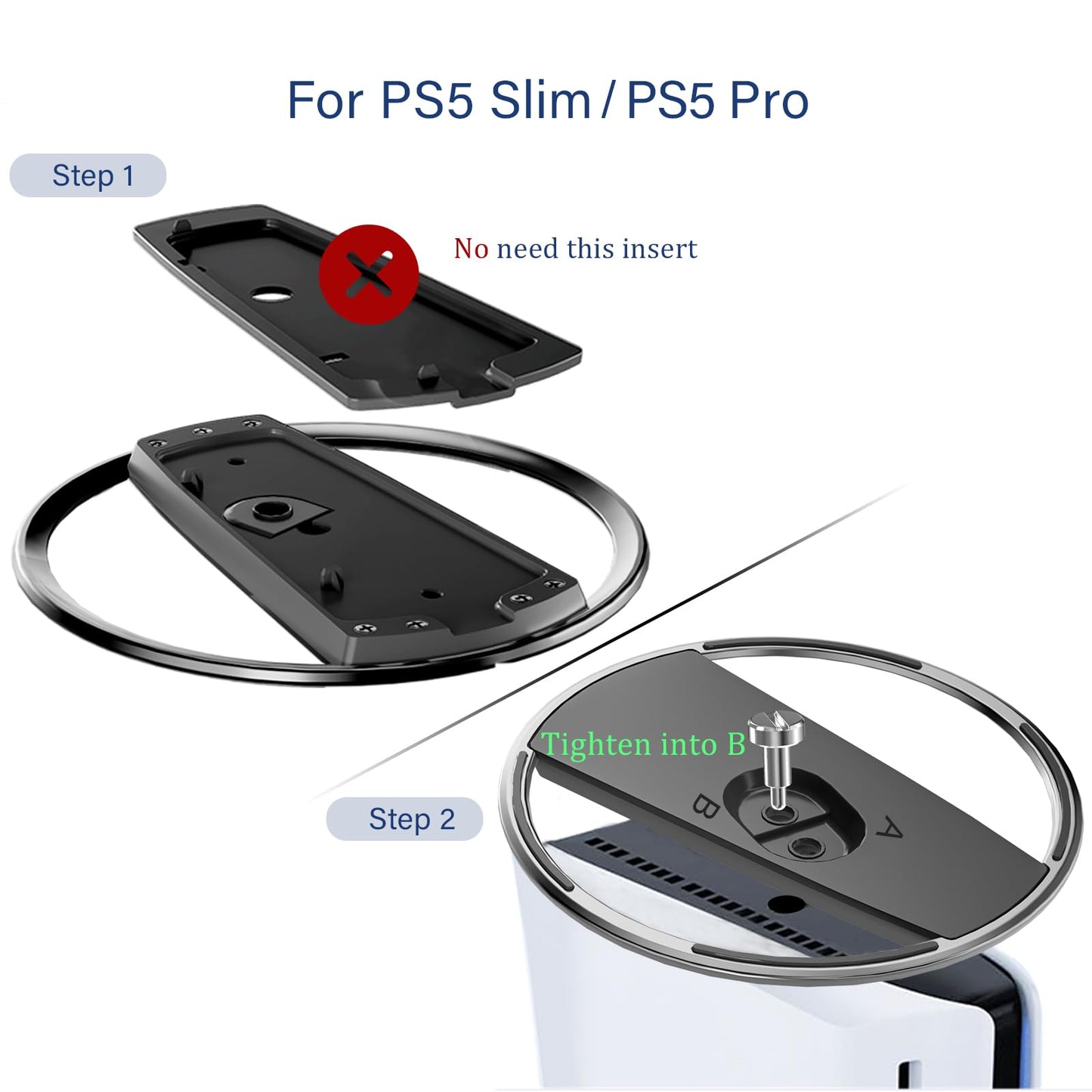 ANNSKIN PS5 Slim Stand Vertical Stand for PS5/PS5 Slim Consoles Non-Slip Base Mount for PlayStation 5 Accessories