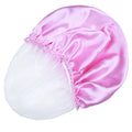 Shower Caps for Women, 4 PCS Elastic and Reusable Bath Caps, Double Waterproof Layers Shower Cap, Bathing Shower Caps, Environmental Protection Hair Bath Hat - Solid Color