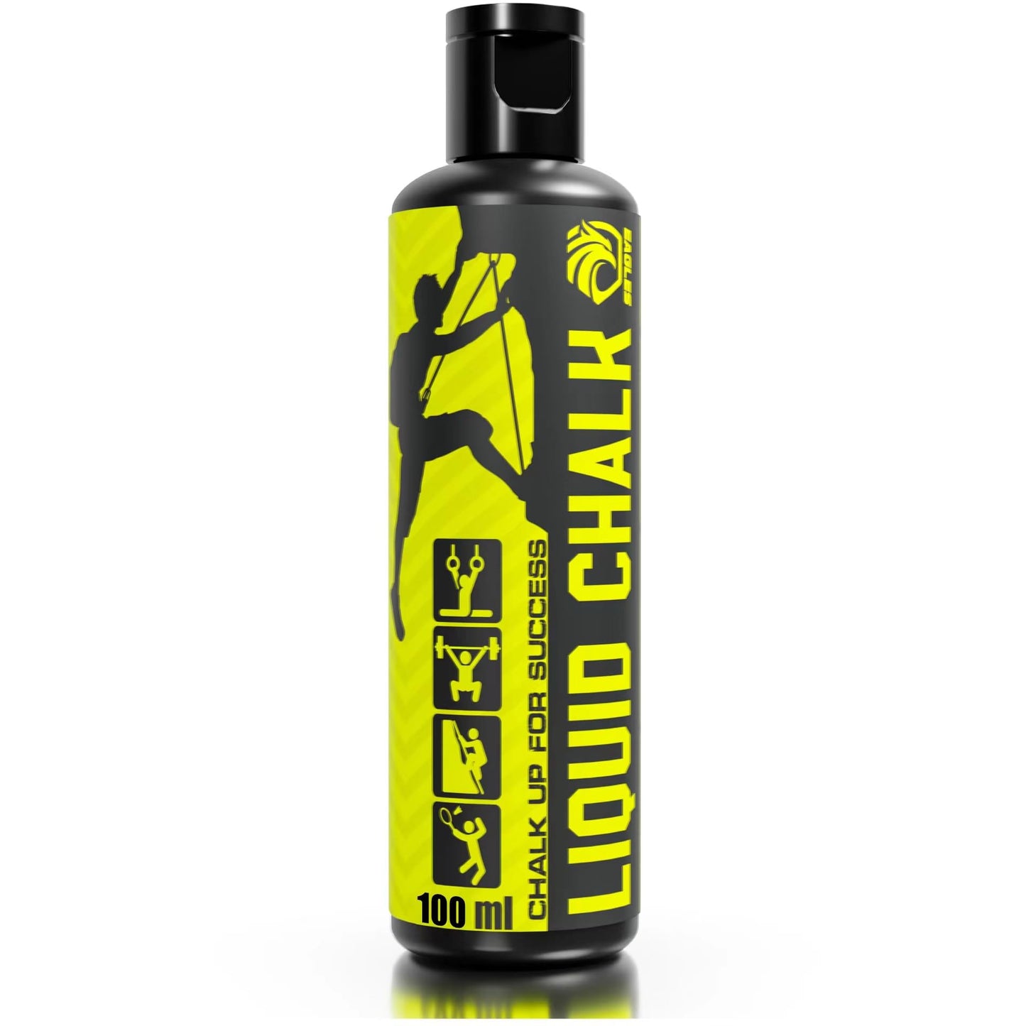 EAGLES Magnésie liquide pour haltérophilie, gymnastique, escalade, danse, gym, pole grip, sports et entraînement - Résistante à la transpiration et longue durée pour une meilleure adhérence (100 ml)