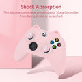 GeekShare Cat Paw Controller Skin Grips Set Anti-Slip Silicone Protective Cover Skin Case Compatible with Xbox Series X Controller with 2 Thumb Grip Caps and 1 Sticker (Pink)