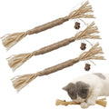 PAZ'S GIFT Catnip Toy Cat Toys Catnip Toy cat chew Toy cat Kicking silvervine Stick Teeth Cleaning Cute Kitten Teething Indoor Interactivecat Dental Care Matatabi (Raffia 3pcs)