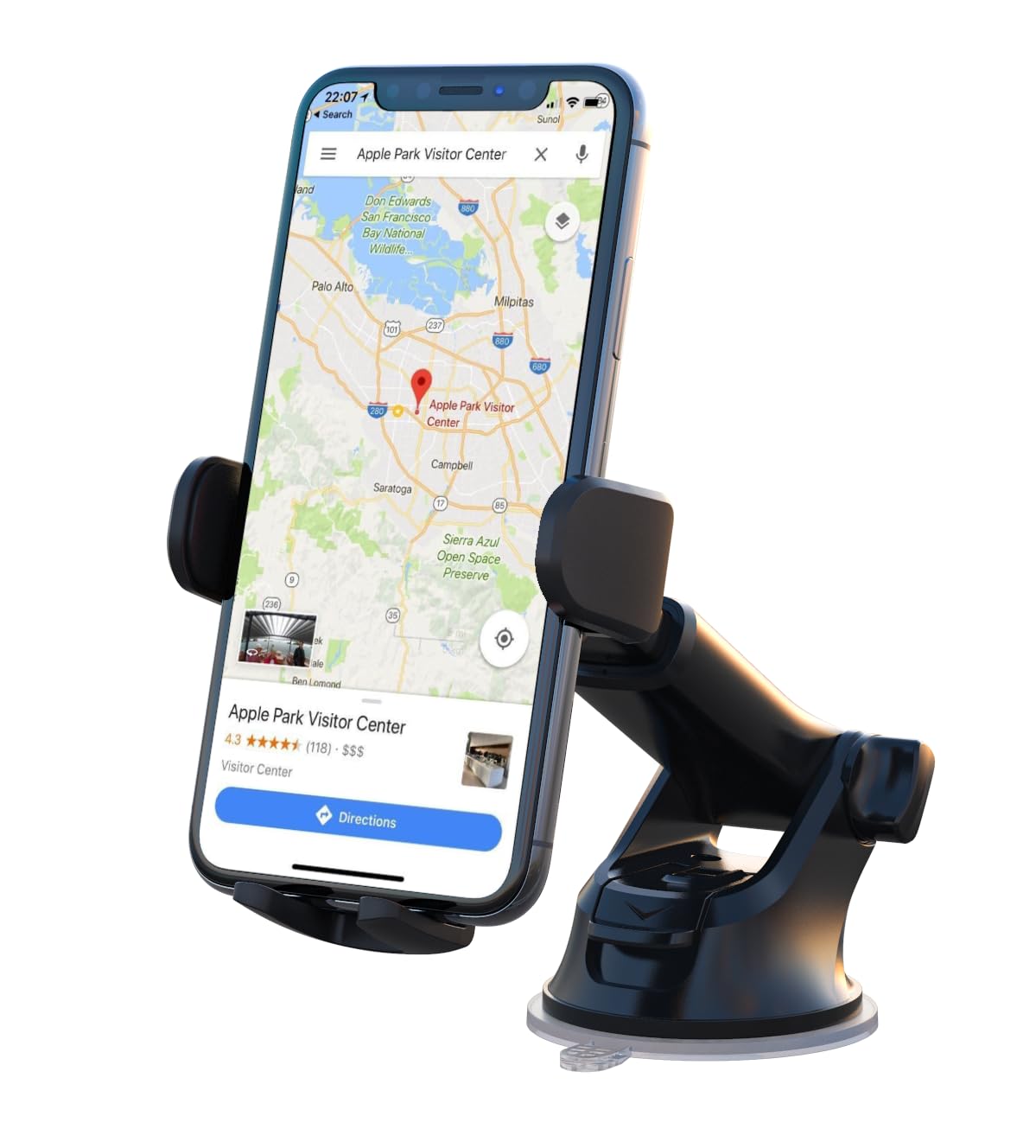 3-in-1 Car Phone Holder. Cell Phone Holder for Car Dashboard Windshield & Air Vent. Car Phone Mount with Strong Sticky Gel Pad. Hands Free Car Holder Mount for iPhone & Smartphone.