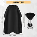 Omvoina Professional Haircut Cape with Adjustable Snap Closure and Neck Duster Brush, Salon Hair Cutting Cape, Barber Cape for Unisex