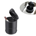 Yumfugu Pack-1 Car Ashtray, Isolates Odors Portable Cup Holder Trash Can with Lid, Flame Retardant ABS Ashtray with Cigarette Inserting Place, Universal for Cars Travel, Office, Home (Black)