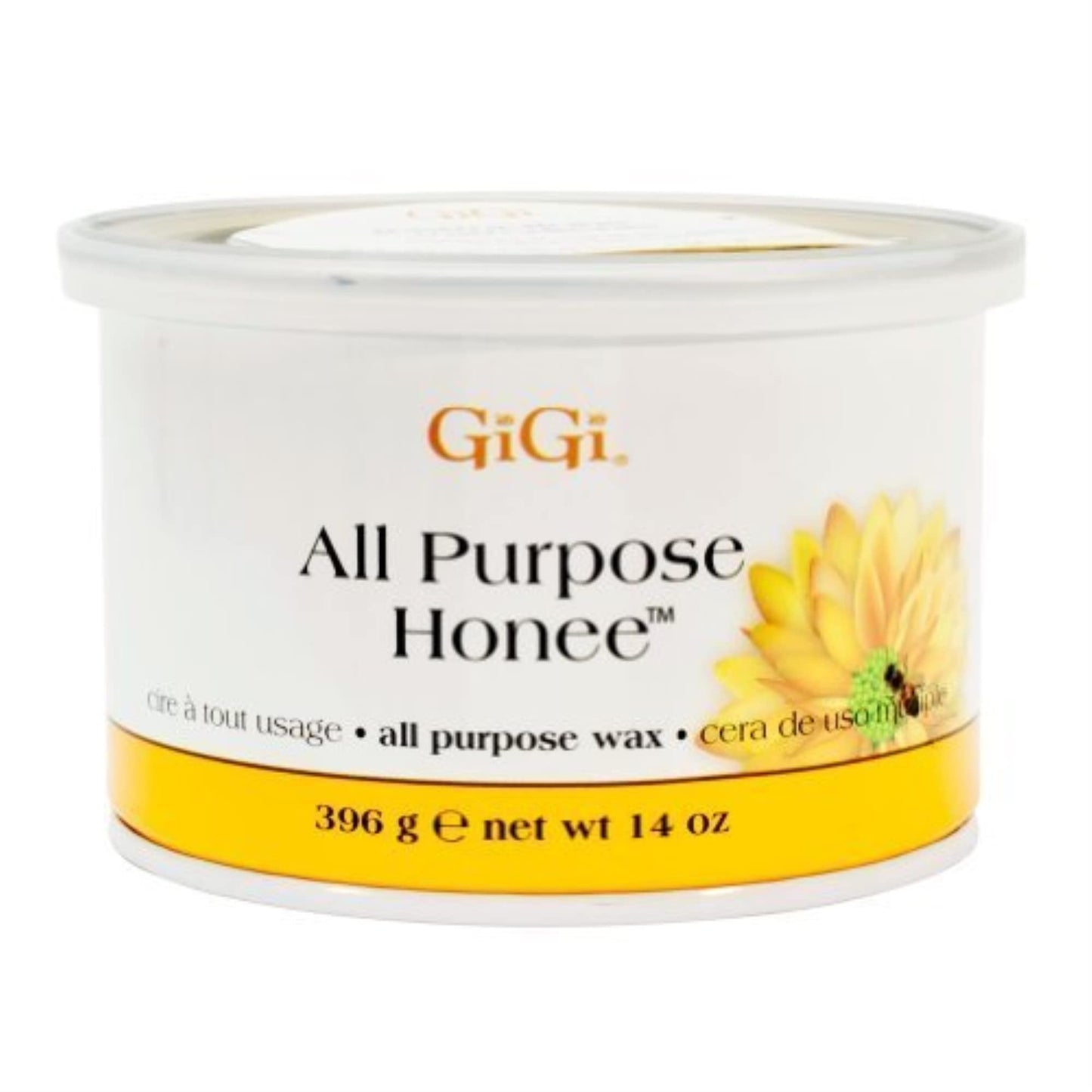 Cera caliente para depilación natural multiusos GiGi Honee para cejas, bikini y cuerpo, frasco de 14 oz