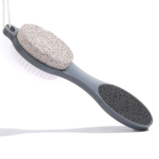 CAREHOOD Foot File Callus Remover - Multi Purpose 4 in 1 Feet Pedicure Tools with Foot Scrubber, Pumice Stone, Foot Rasp and Sand Paper for Home Foot Care (Grey Pedicure Foot File)