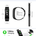 GRV No Bluetooth Pedometer Watch Fitness Tracker No Phone Needed, Step Counter Calories/Sleep Tracker for Walking Running for Men Women Waterproof (Black)