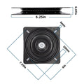 Reemplazo de taburete de bar giratorio Lasigeli, reemplazo de taburete de bar cuadrado giratorio, plato giratorio con cojinetes de bolas completos (6 pulgadas)
