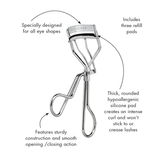 Tweezerman Classic Eyelash Curler Model No. 1034-R, Stainless Steel