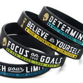 Pulseras de silicona de fútbol Inkstone con citas deportivas motivacionales Pulseras de goma inspiradoras