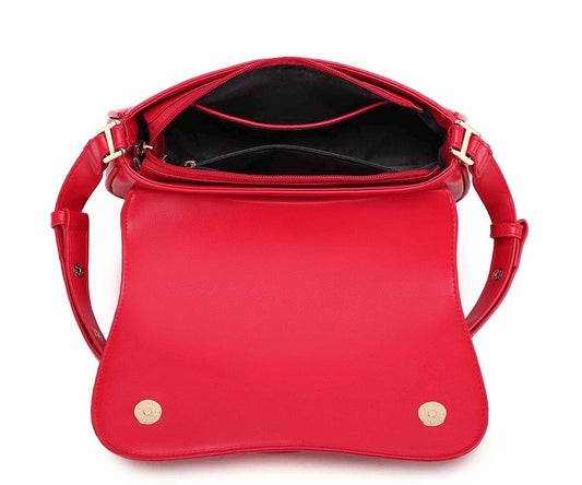 Small Joy Shoulder Bag for women Crossbody Purse Vegan Waterproof Leather Handbag Clutch Hobo Designer Bags (Red)