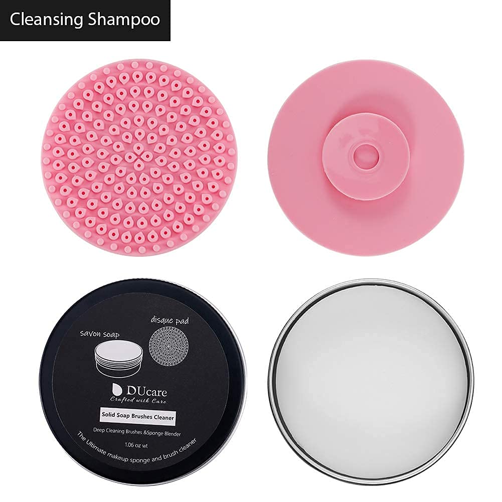 Tapis de nettoyage solide pour pinceaux de maquillage DUcare, shampoing, savon, élimine les couleurs cosmétiques, tampon de nettoyage pour pinceaux de maquillage, éponges, pinceaux